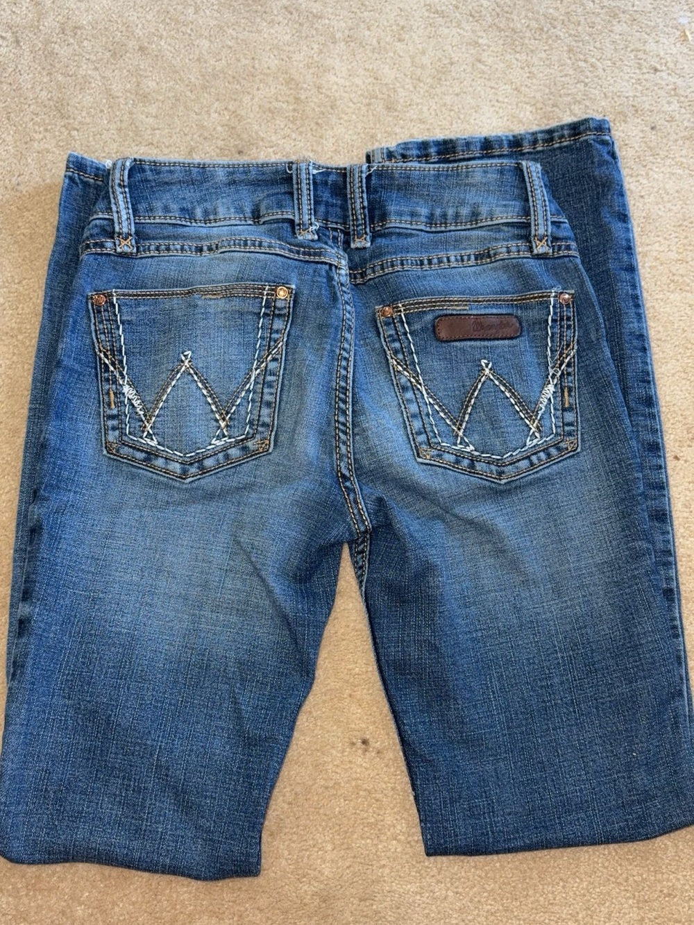 Wrangler Women's Blue boot cut Jeans with Embroidered Back